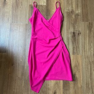 Pink Bodycon Wrap Dress